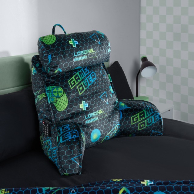 OHS Gaming Cuddle Cushion with Head Rest - Navy - image 1