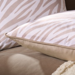 OHS 4 Pack Zebra Print Cushion Covers - Natural - thumbnail 2