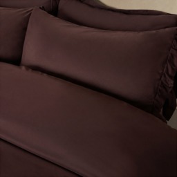 OHS Frill Edge Duvet Cover Set, Coffee - King - thumbnail 2