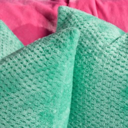 OHS 4 Pack Waffle Fleece Cushion Covers - Jade Green - thumbnail 2