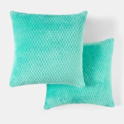 OHS 4 Pack Waffle Fleece Cushion Covers - Jade Green - thumbnail 3