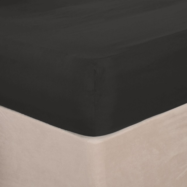 OHS Plain Dyed Fitted Sheet, Single - Graphite - image 1