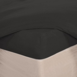 OHS Plain Dyed Fitted Sheet, Single - Graphite - thumbnail 2