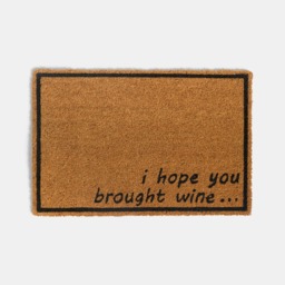 OHS Hope You Brought Wine Print Coir Mat - Natural - thumbnail 3