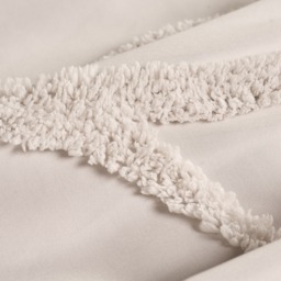 OHS Bows Tufted Duvet Cover Set, Stone - King - thumbnail 5