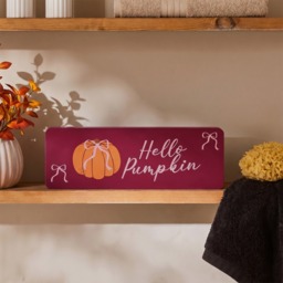 OHS Hello Pumpkin Slogan Ornament - Burgundy