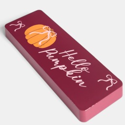 OHS Hello Pumpkin Slogan Ornament - Burgundy - thumbnail 3