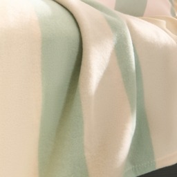 OHS Stripe Fleece Throw - Sage/Cream - thumbnail 2