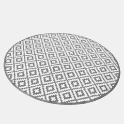 OHS Circle Outdoor Geo Rug, Grey - 170cm - thumbnail 4