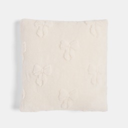OHS Tufted Bow Cushion Covers, Ivory - 45 x 45cm - thumbnail 3