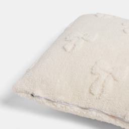 OHS Tufted Bow Cushion Covers, Ivory - 45 x 45cm - thumbnail 5