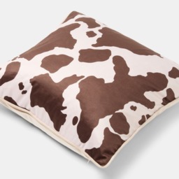 OHS Cow Print Matte Velvet Cushion Covers, Brown/White - 45 x 45cm - thumbnail 4