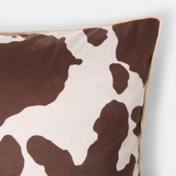 OHS Cow Print Matte Velvet Cushion Covers, Brown/White - 45 x 45cm - thumbnail 5