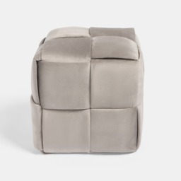 OHS Matte Velvet Footstool - Natural - thumbnail 4