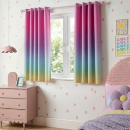 "OHS Kids Ombre Eyelet Blackout Curtain, Multi - 66 x 54""" - thumbnail 1