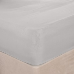 OHS Plain Dyed Deep Fitted Sheet, Silver - King - thumbnail 2