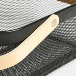 OHS Double Mesh Wire Metal Storage Basket - Black - thumbnail 3