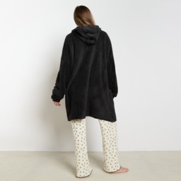 OHS Adults Zipper Hoodie Blanket - Black - thumbnail 2