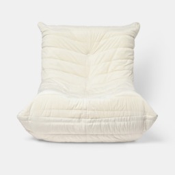 OHS Velvet Lazy Chair - Cream - thumbnail 3