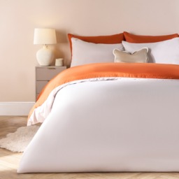 OHS Plain Reversible Duvet Set, Rust/Stone -  Double - thumbnail 5