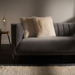 OHS 2 Pack Fluffy Cushion Covers, Cream - 45 x 45cm - thumbnail 3
