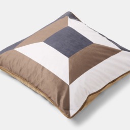 OHS Square Print Matte Velvet Cushion Covers, Brown/White - 45 x 45cm - thumbnail 4