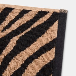 OHS 100% Cotton Abstract Zebra Jacquard Hand Towel - Natural - thumbnail 4