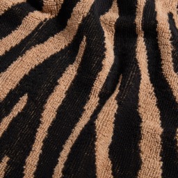 OHS 100% Cotton Abstract Zebra Jacquard Hand Towel - Natural - thumbnail 5