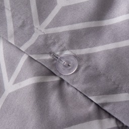 OHS Isaac Geometric Duvet Cover Set, Grey - Double - thumbnail 5