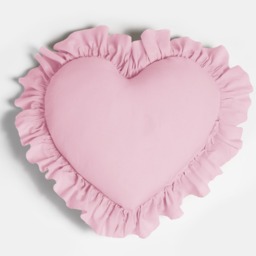 OHS Frill Heart Shaped Scatter Cushion - Pink - thumbnail 3