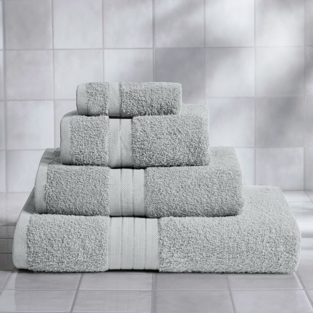 OHS 100% Cotton Bath Sheet, Silver Grey - 1PC - image 1
