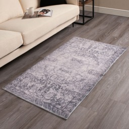 OHS Vintage Washed Flat Rug, Grey - 80 x 150cm - thumbnail 2