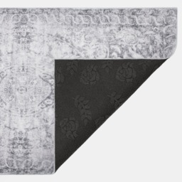 OHS Vintage Washed Flat Rug, Grey - 80 x 150cm - thumbnail 4