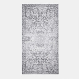 OHS Vintage Washed Flat Rug, Grey - 80 x 150cm - thumbnail 3