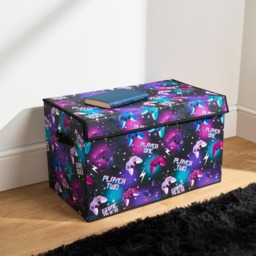 OHS Gaming Large Collapsible Storage Box with Lid - Neon - thumbnail 2