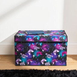 OHS Gaming Large Collapsible Storage Box with Lid - Neon - thumbnail 1