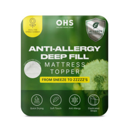 OHS Soft Touch Anti Allergy Deep Fill Mattress Topper - Single