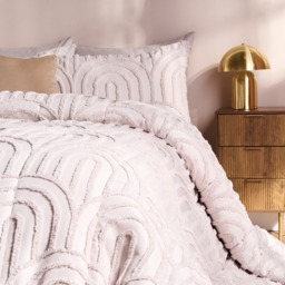 OHS Tufted Arches Quilted Coverless 7.5 Tog Duvet Set, Stone - Double - thumbnail 3
