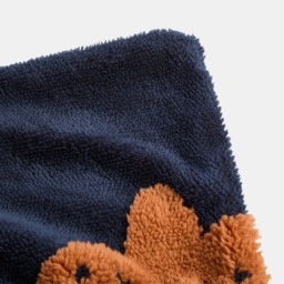 OHS Tufted Gingerbread Fleece Throw - Navy - thumbnail 3