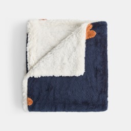 OHS Tufted Gingerbread Fleece Throw - Navy - thumbnail 2