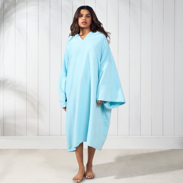 OHS Adult Towel Poncho - Sky Blue - image 1