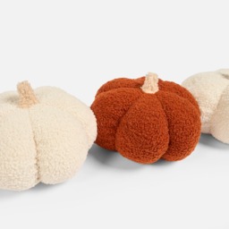 OHS Boucle Pumpkin Shaped Draught Excluder - Rust/White - thumbnail 4