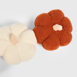 OHS Boucle Pumpkin Shaped Draught Excluder - Rust/White - thumbnail 5