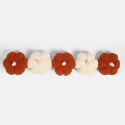 OHS Boucle Pumpkin Shaped Draught Excluder - Rust/White - thumbnail 3