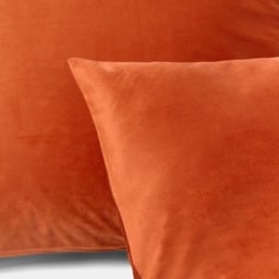 OHS 2 Pack Matte Velvet Cushion Covers - Burnt Orange - thumbnail 3