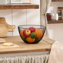 OHS Wire Fruit Basket - Black - thumbnail 1