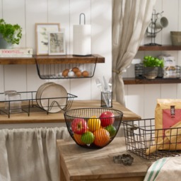 OHS Wire Fruit Basket - Black - thumbnail 3