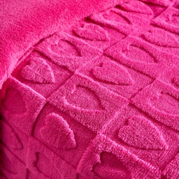 OHS Heart Tufted Fleece Duvet Cover Set, Hot Pink - Single - thumbnail 4