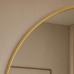 OHS Small Round Mirror - Gold - thumbnail 2