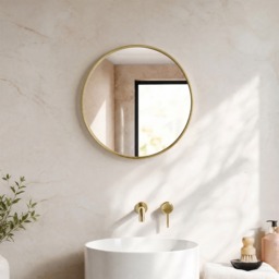OHS Round Mirror - Gold - thumbnail 1